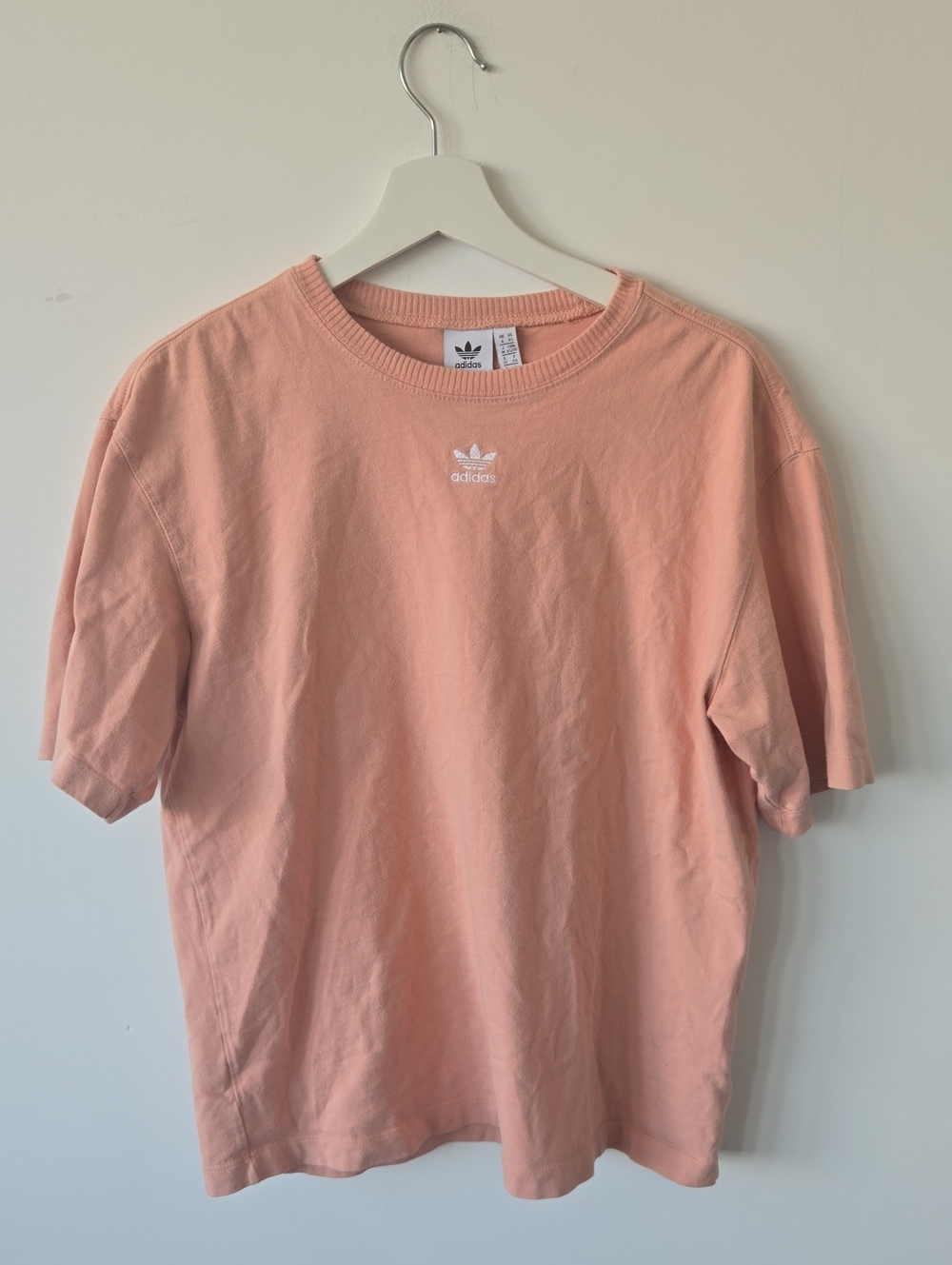 adidas Men's Light Pink Trefoil Crew Tee